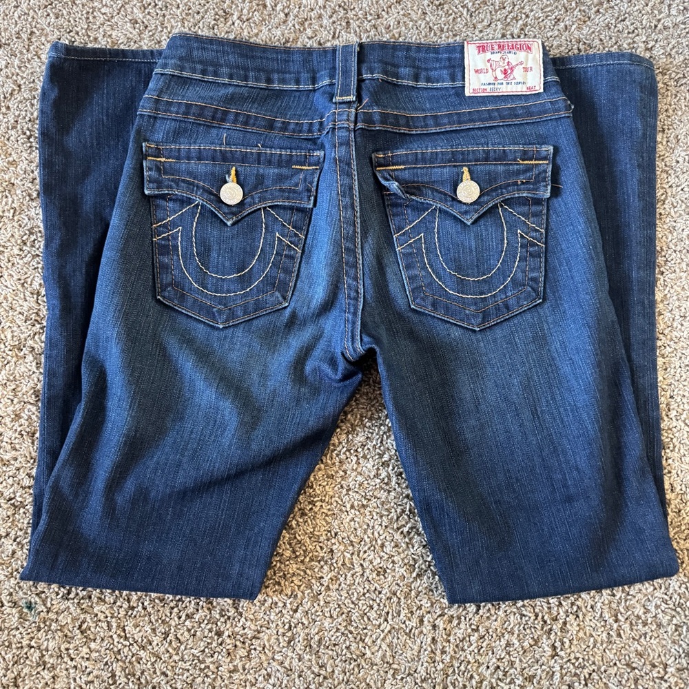 True Religion Women's Dark Blue Boot Cut Jeans